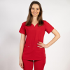 Bluza medicala Lotus Flex, stretch, rosu, TS-NP10 2XS