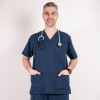 Bluza medicala Lotus Flex, stretch, bleumarin, TRS-KH1 3XL