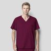 Bluza uniforma medicala, WonderWORK, 103A-WINE M