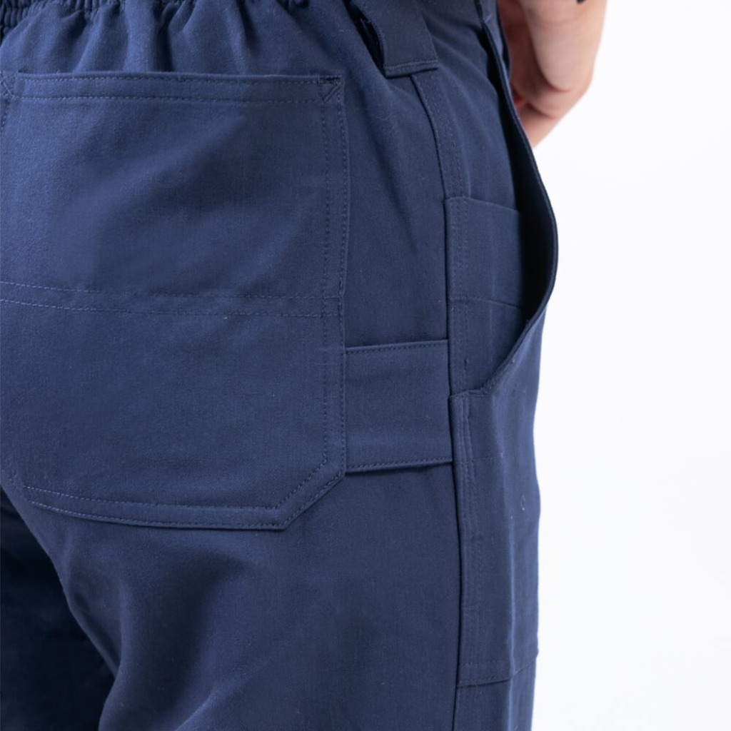 Pantaloni medicali Lotus Flex, stretch, cu snur, bleumarin, TRS-KH2