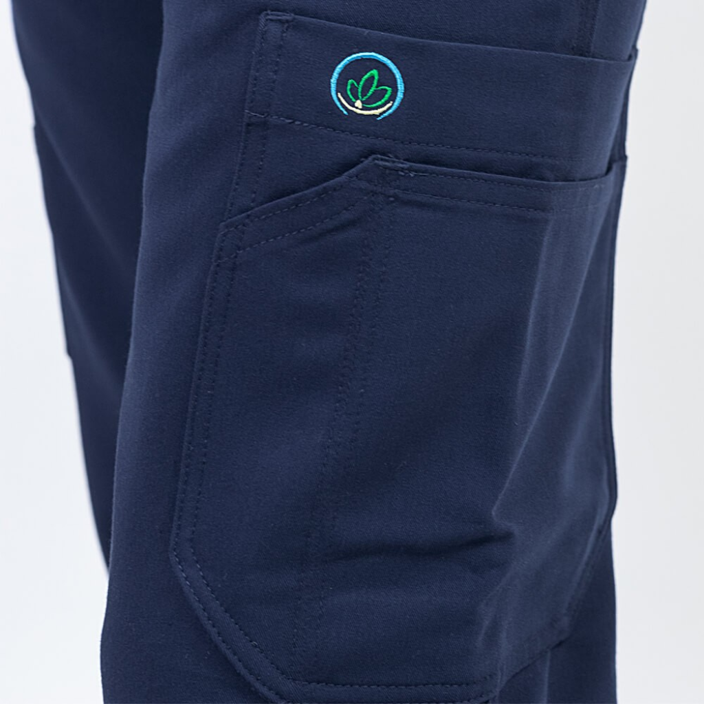 Pantaloni medicali Lotus Flex, stretch, cu snur, bleumarin, TRS-KH2