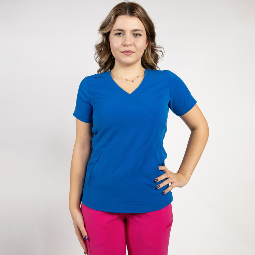 Bluza medicala Lotus Flex, stretch, albastru royal, TS-NP8 2XS