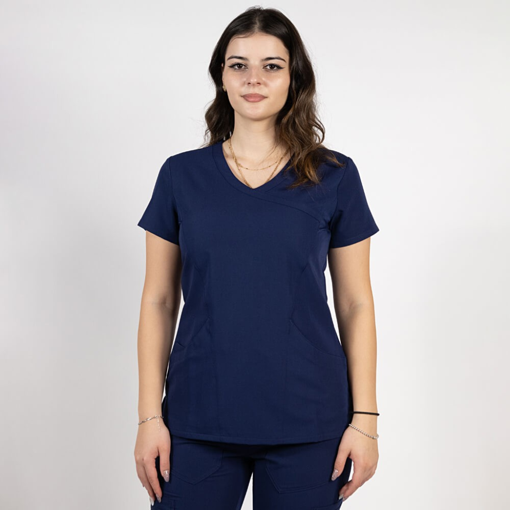 Bluza medicala Lotus Flex, stretch, bleumarin, TRS-NP13