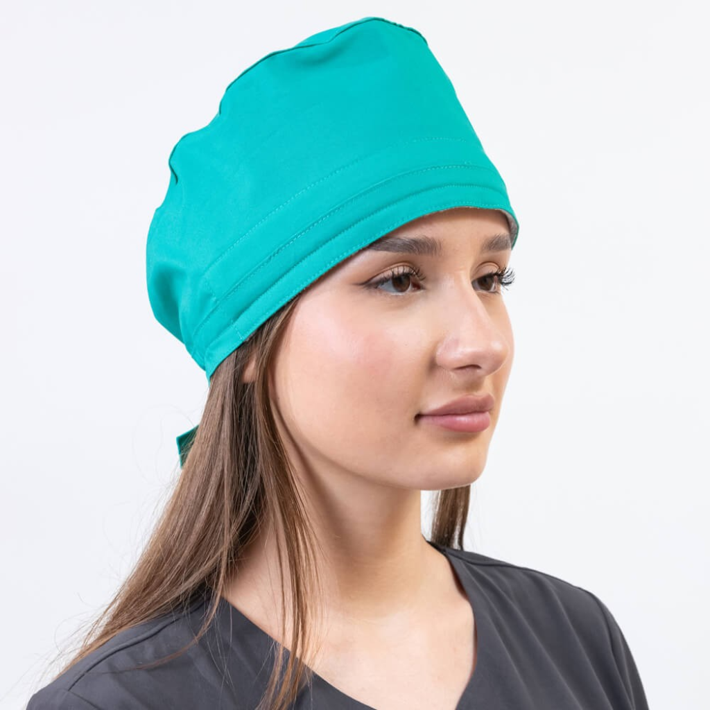 Boneta medicala stretch Lotus Flex, aqua, CVC-HN3