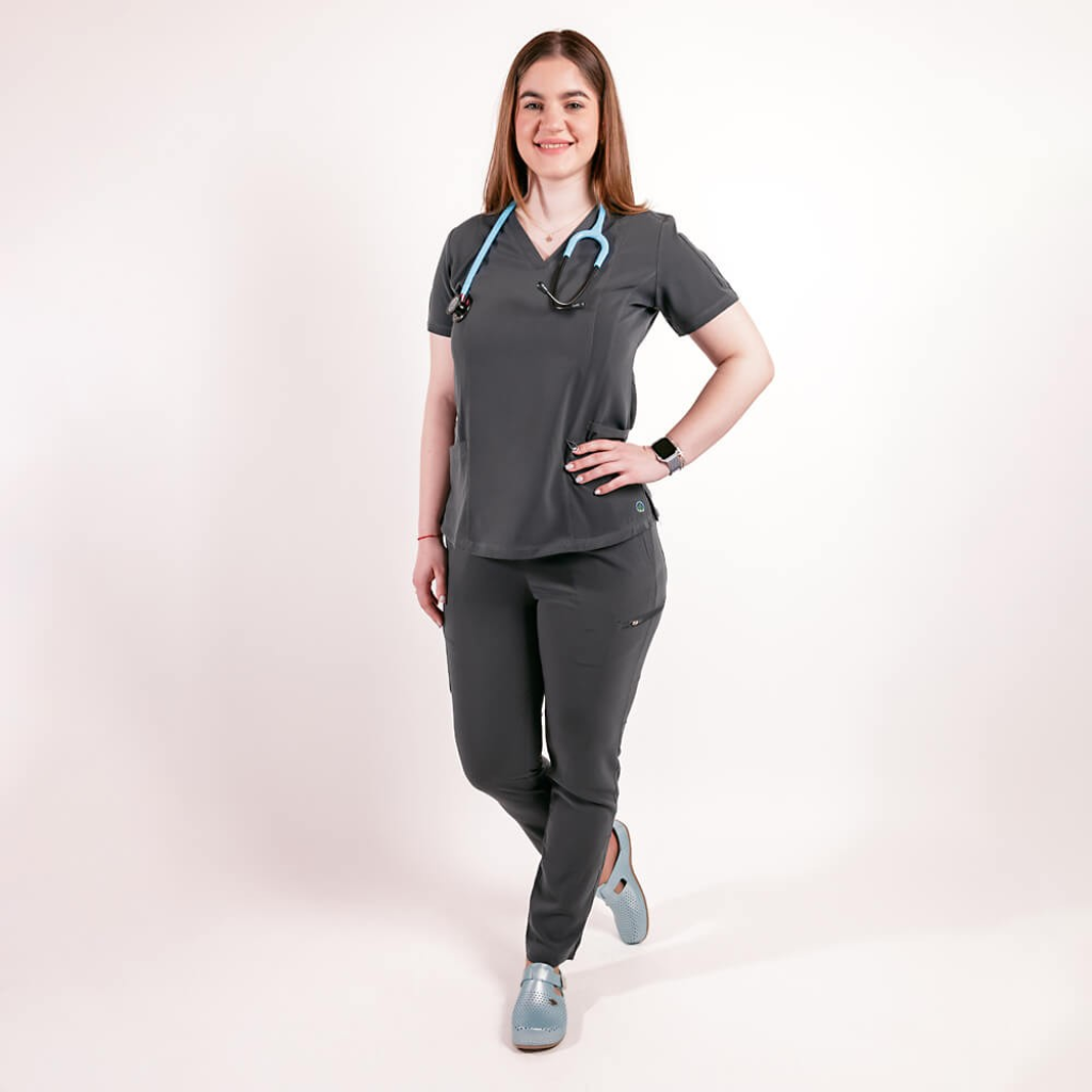 Costum medical Lotus Flex, stretch, gri, TS-NP7 TS-SP3