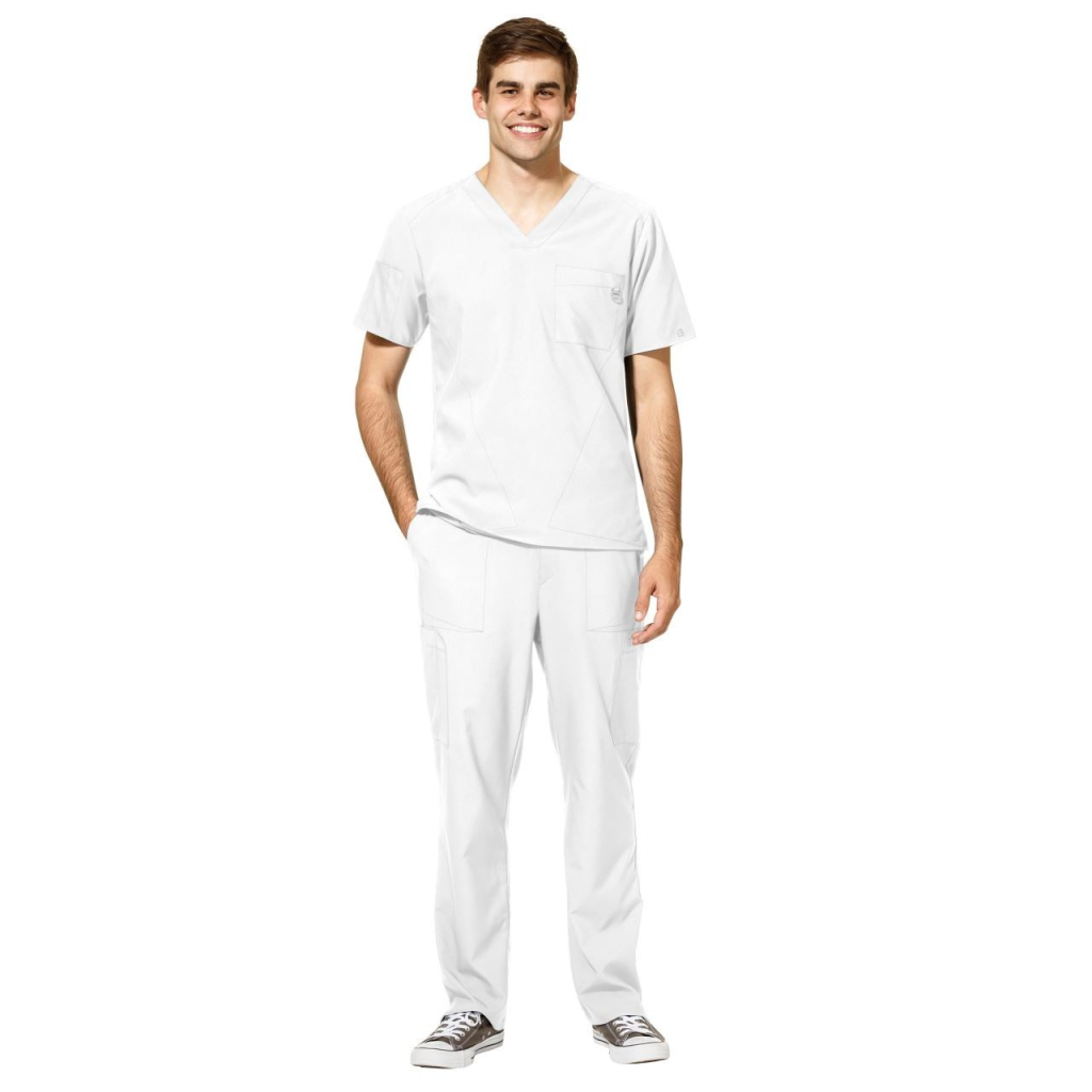 Pantaloni uniforma medicala, W123, 5355-WHIT