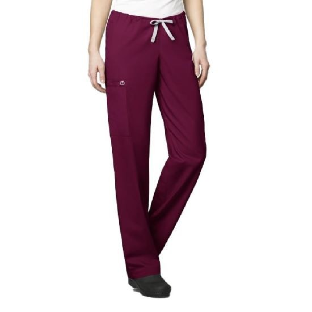 Pantaloni unisex uniforma medicala, WonderWORK, 500-WINE XS - LUNG