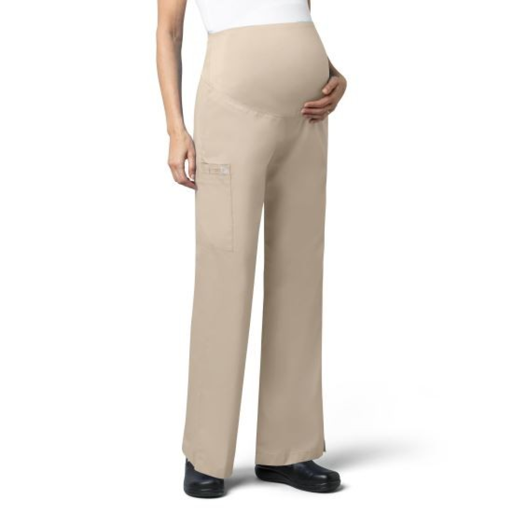 Pantaloni uniforma medicala, maternitate, WonderWork, 545-KHAK