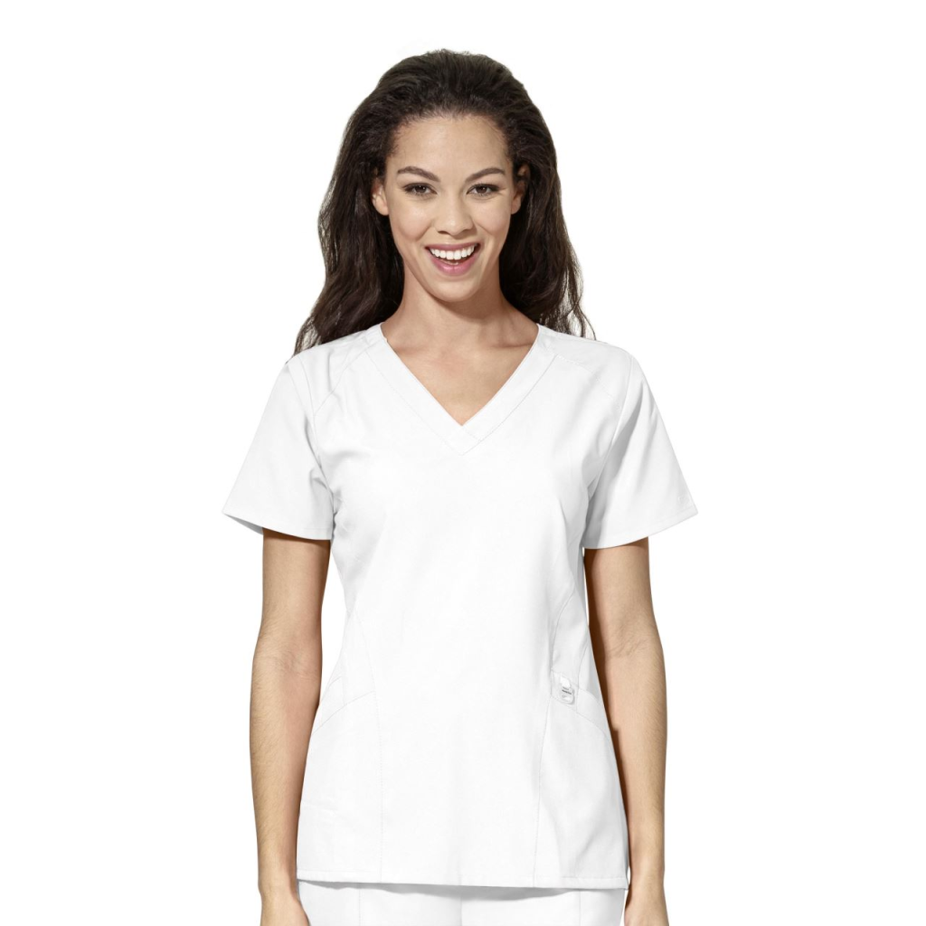 Bluza uniforma medicala, WonderWink W123, 6155-WHIT Alb XS